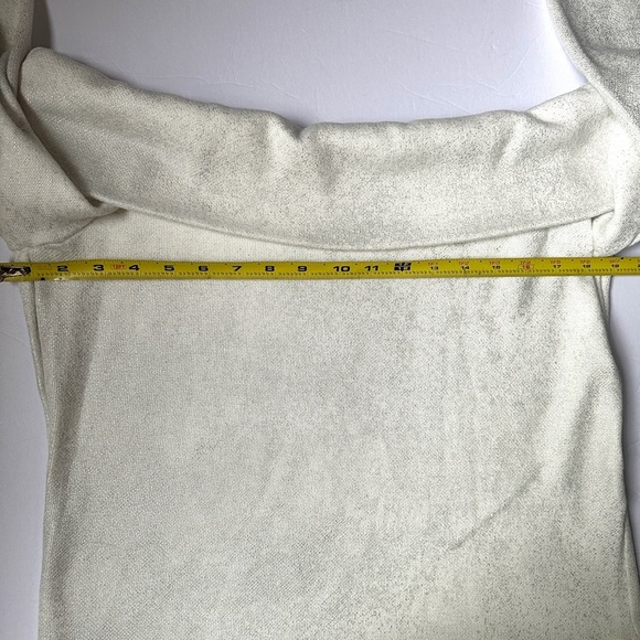 Zara Glitter Textured Wide-Leg pants Medium and sweater Larger Set White Women's - Picture 9 of 16